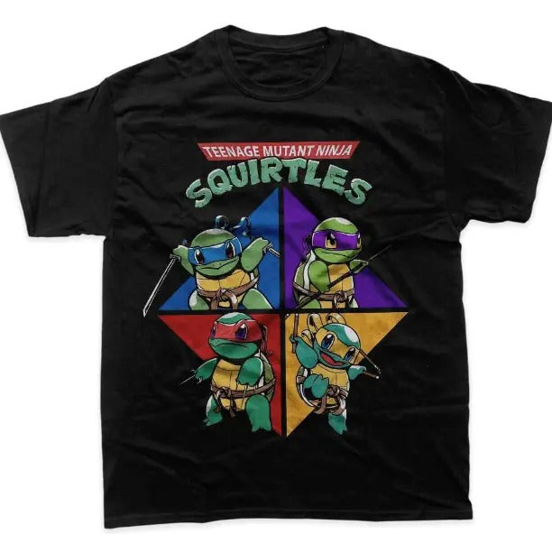 TMNT x Squirtle Shirt, Pokemon Shirt, Anime Shirt, Graphic T-Shirt, Y2k, Unisex T-Shirt, Gift For Men Women Womenswear Menswear Top Streetwear