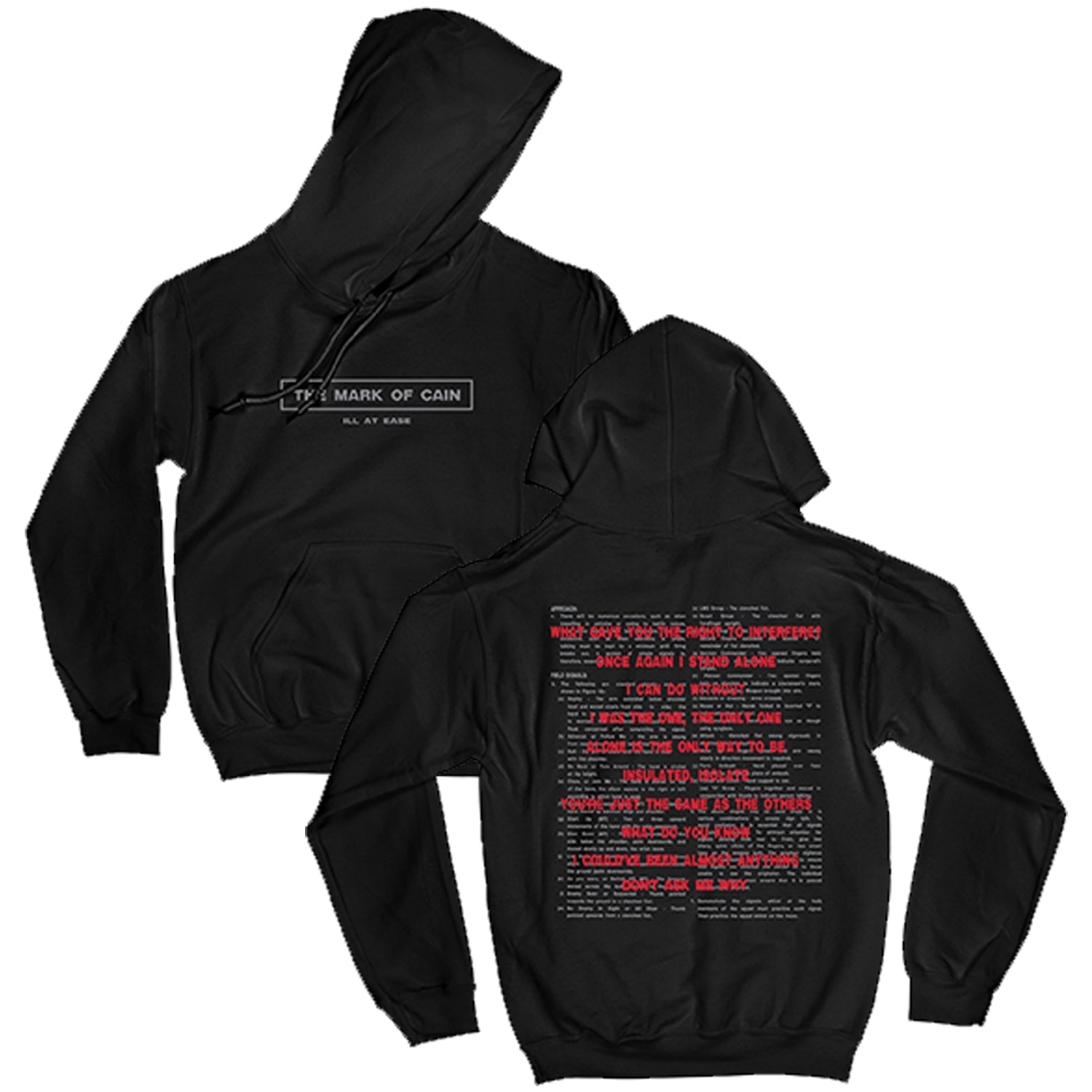 Ill At Ease Hoodie (Black) T-Shirts, Sweatshirt | CoreVibeTees.com