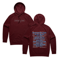 Ill At Ease Hoodie (Burgundy) T-Shirts, Sweatshirt | CoreVibeTees.com