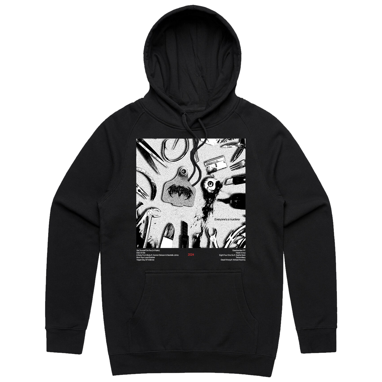 Everyone's A Murderer Hoodie (Black) T-Shirts, Sweatshirt | CoreVibeTees.com (Image 1)
