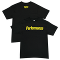 Performance Short Sleeve Black T-Shirt Hoodie, Sweatshirt | CoreVibeTees.com (Image 1)
