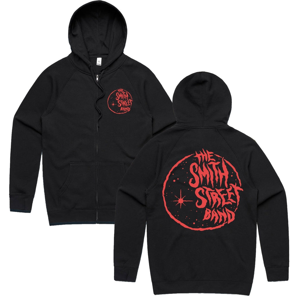 Moon Zip Up Hoodie (Black) T-Shirts, Sweatshirt | CoreVibeTees.com (Image 1)
