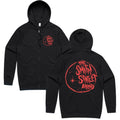 Moon Zip Up Hoodie (Black) T-Shirts, Sweatshirt | CoreVibeTees.com (Image 1)