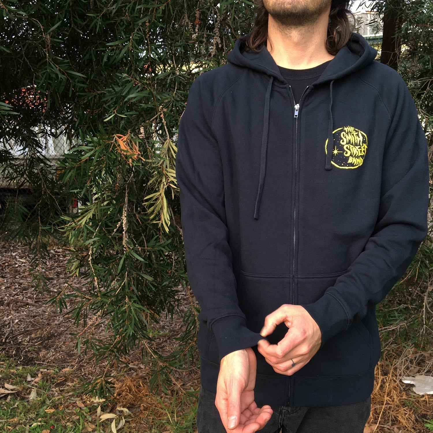Moon Zip Up Hoodie (Navy) T-Shirts, Sweatshirt | CoreVibeTees.com (Image 3)