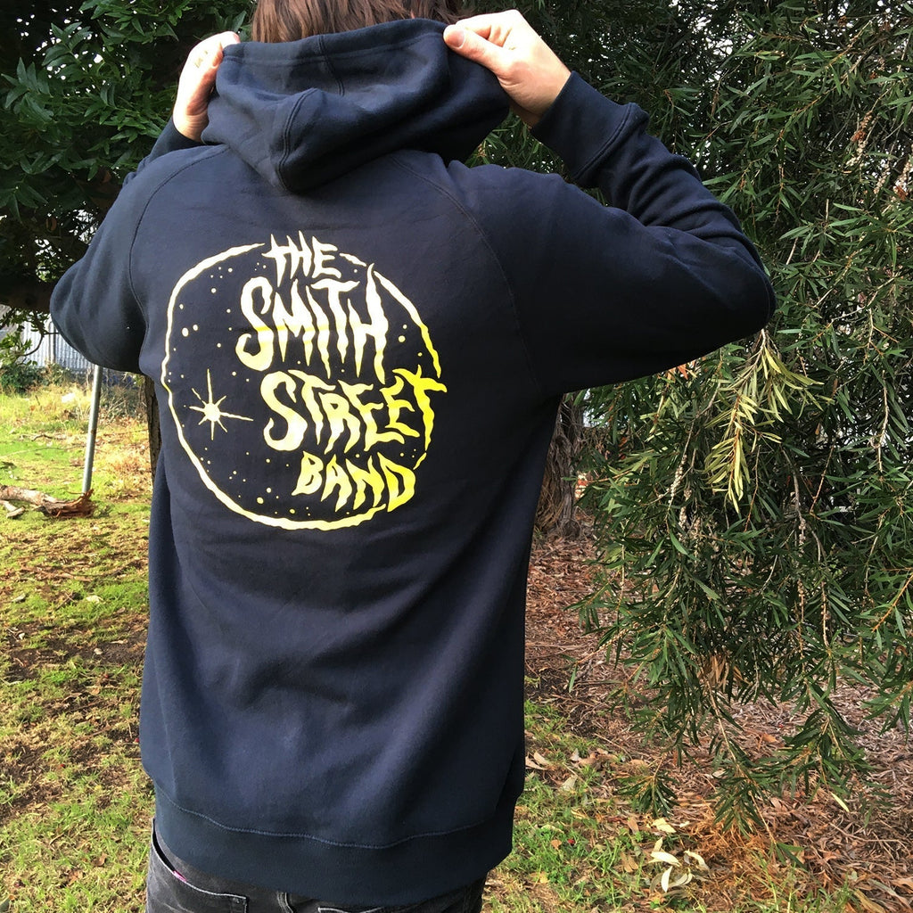 Moon Zip Up Hoodie (Navy) T-Shirts, Sweatshirt | CoreVibeTees.com (Image 2)