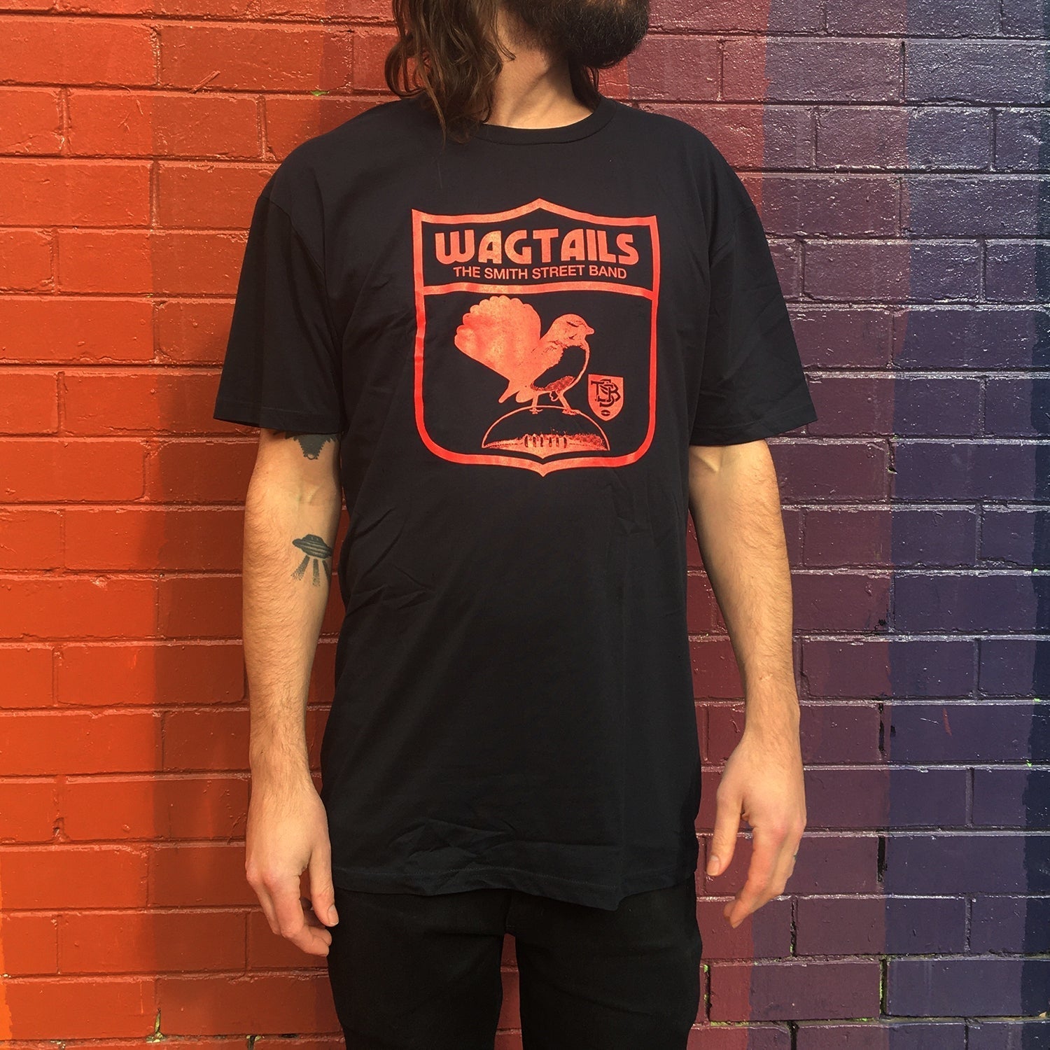 Wagtails Tee (Navy w/ Red Print) Hoodie, Sweatshirt | CoreVibeTees.com (Image 2)