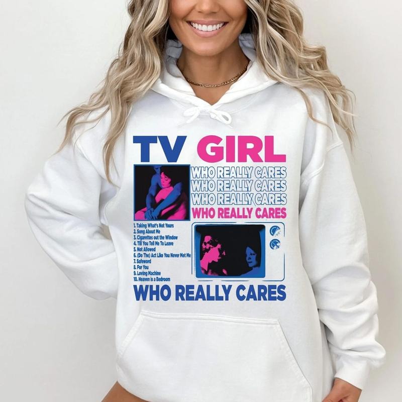TV Giirl Inspired Hoodie, Indie Pop, Indie Music Band Crewneck, Music Shirt, Unisex Sweater Pullover Tee Womenswear Sweatshirts Casual Long Sleeve