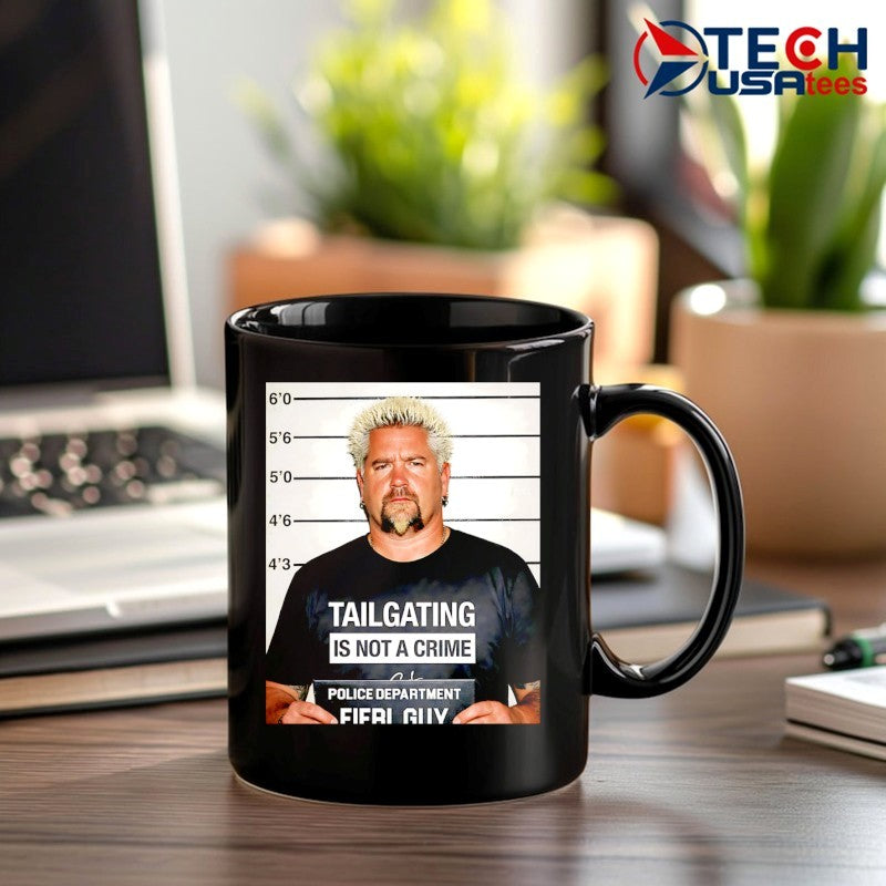 Tailgating is not a crime Police Department Fieri Guy mugshot shirt