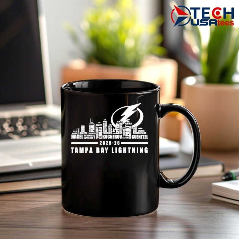 Tampa Bay Lightning 2025-2026 Season players name skyline shirt