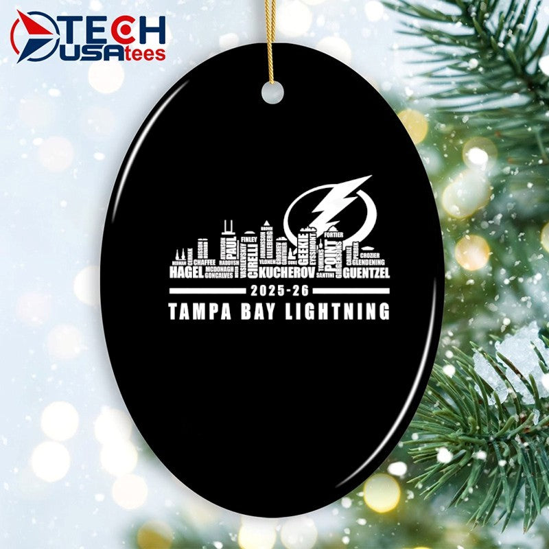 Tampa Bay Lightning 2025-2026 Season players name skyline shirt