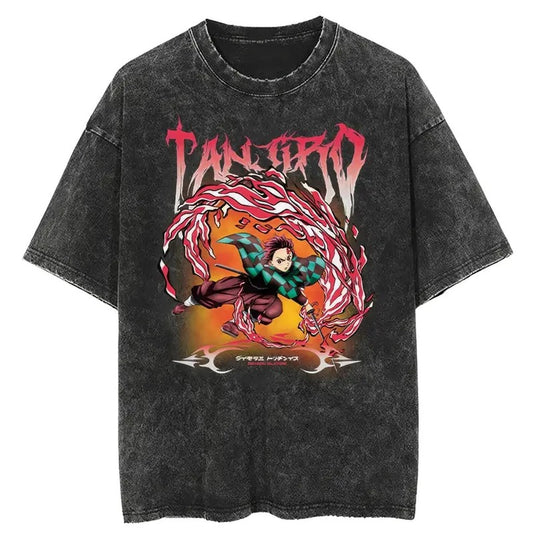 Tanjiro #Demon Slayer Vintage Tee, Retro Anime Graphic Shirt Sweatshirt, #Hoodie, Comfort Colors
