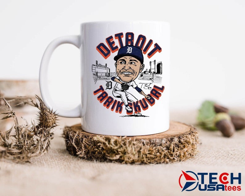 Tarik Skubal Detroit Tigers superstar caricature signature shirt