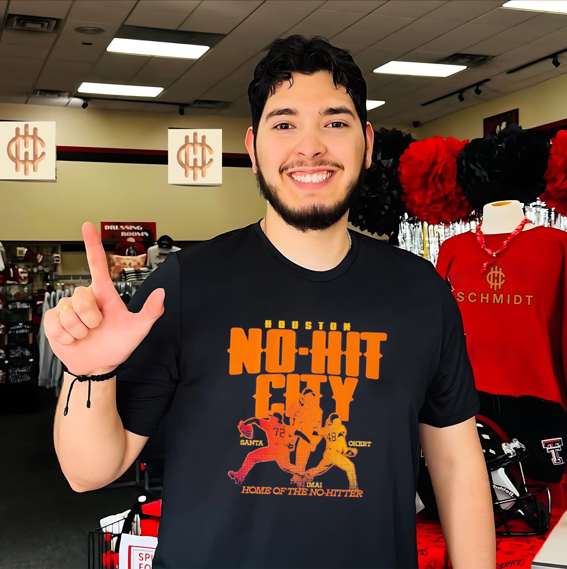 Tatsuya Imai Steven Okert and Alimber Santa Houston No-No City Home of the no-hitter shirt