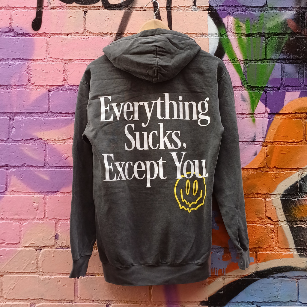 Everything Sucks, Except You. Hoodie (Pepper) T-Shirts, Sweatshirt | CoreVibeTees.com (Image 3)