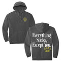 Everything Sucks, Except You. Hoodie (Pepper) T-Shirts, Sweatshirt | CoreVibeTees.com (Image 1)