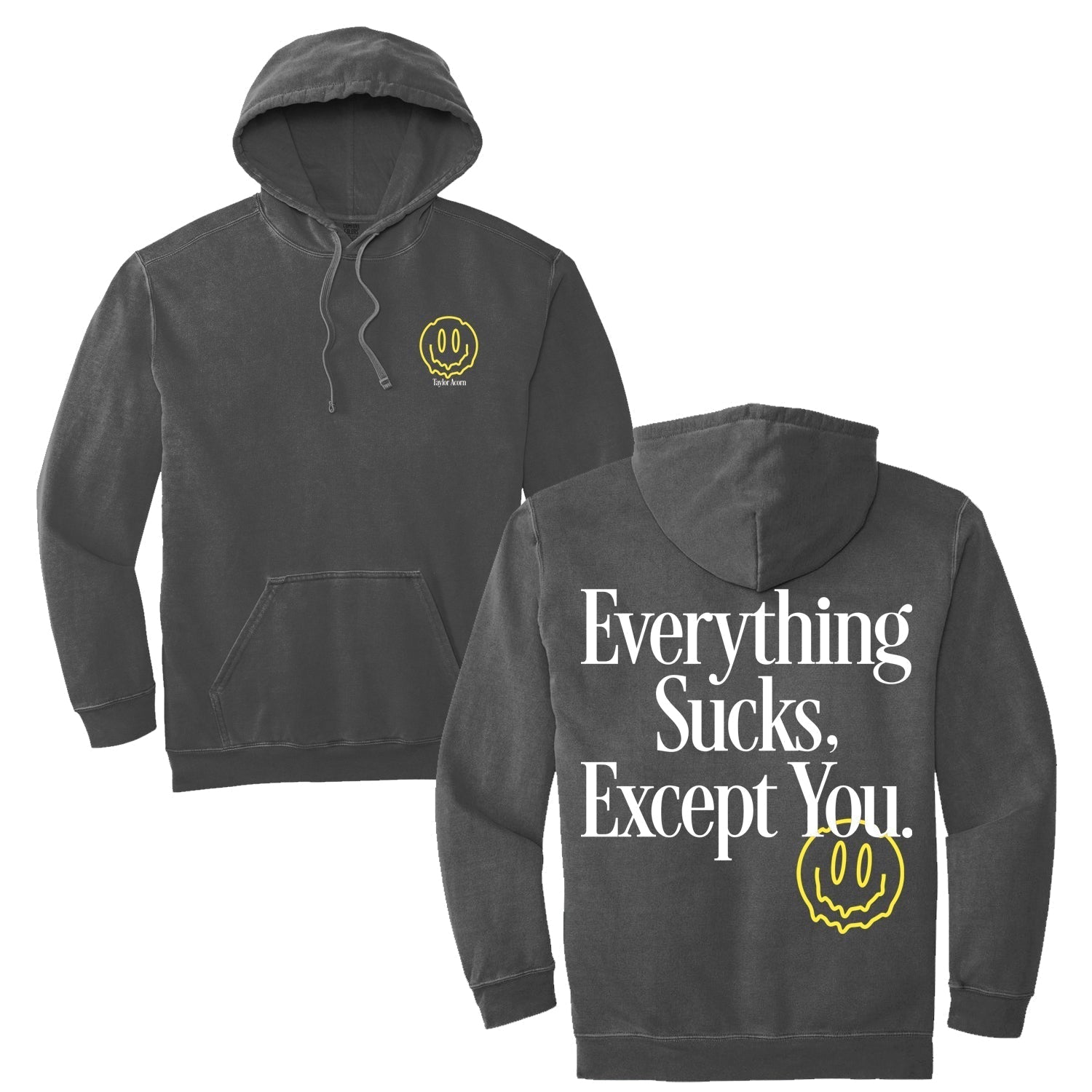 Everything Sucks, Except You. Hoodie (Pepper) T-Shirts, Sweatshirt | CoreVibeTees.com (Image 1)