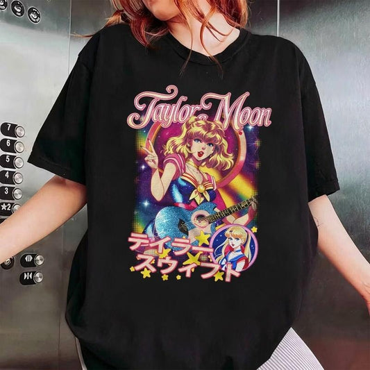 Taylorr Moon Shirt Anime Graphic Cartoon Shirt Sailormoon All Size Colors