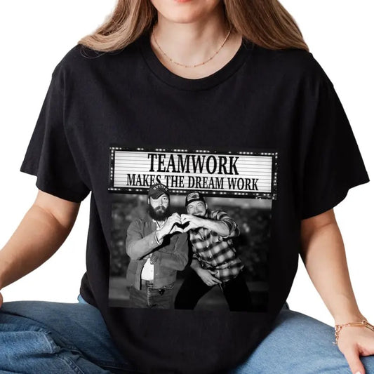 Teamwork Makes  Womens Trendy Shirt, Post Morgan Country Music, Band Tee, Gift for Her, Graphic Tee