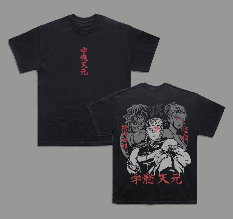 Tengen Uzui Anime T-Shirt, Demon Slayer Graphic Tee, Sound Hashira Oversized Streetwear, Cool Japanese Anime Shirt, Gift for Otaku, Kimetsu no Yaiba Fans