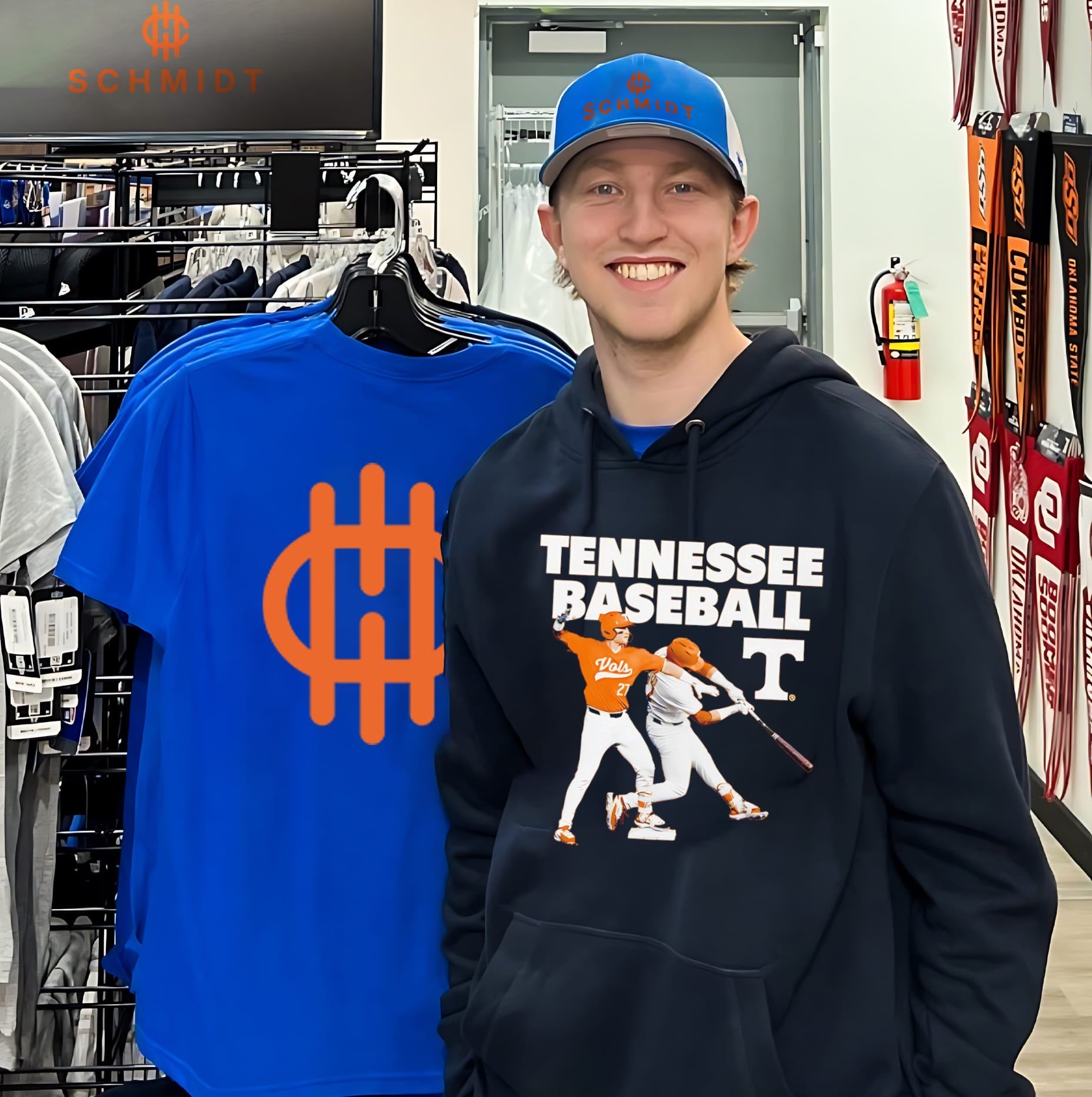 Tennessee Volunteers baseball Reese Chapman illustration shirt