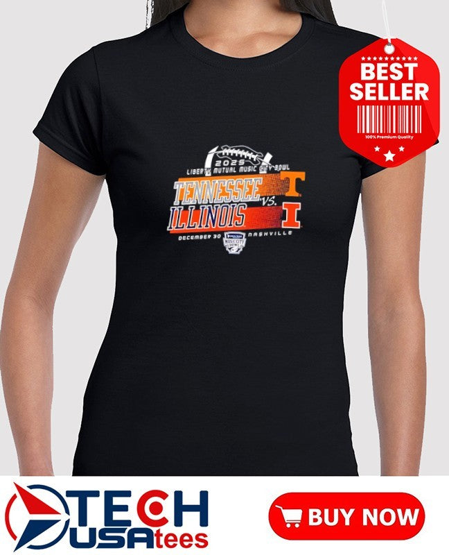 Tennessee Volunteers vs Illinois Fighting Illini 2025 Music City Bowl Champs shirt