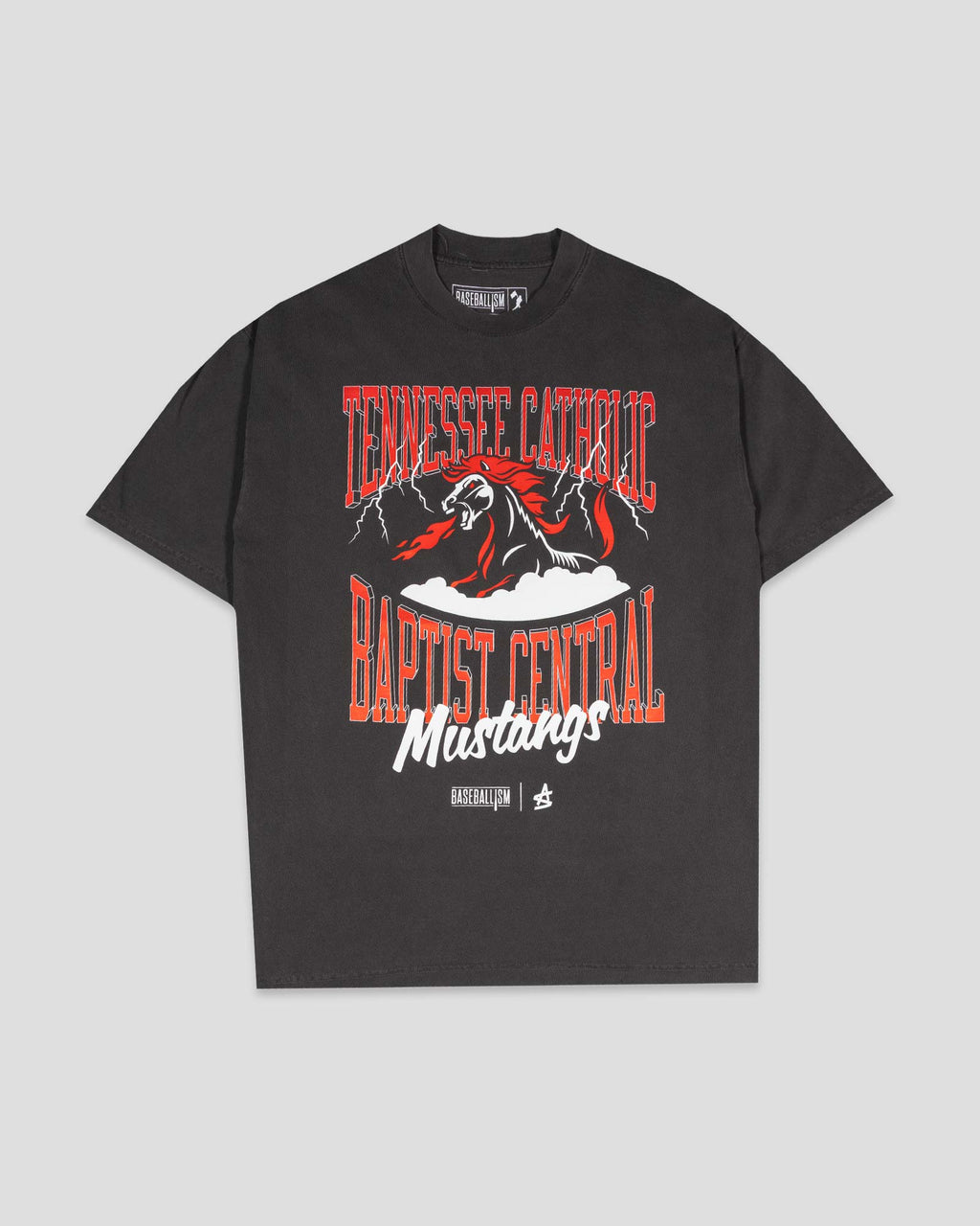 Tennessee Catholic Baptist Central Oversized T-Shirt (Carbon) (Image 1)