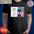 Terrorists stabbing children Donald Trump and Elon Musk on X meme shirt