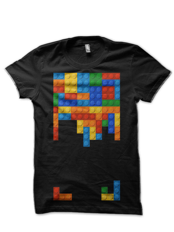 Tetris Bricks Game Black T-Shirt Hoodie, Sweatshirt | CoreVibeTees.com