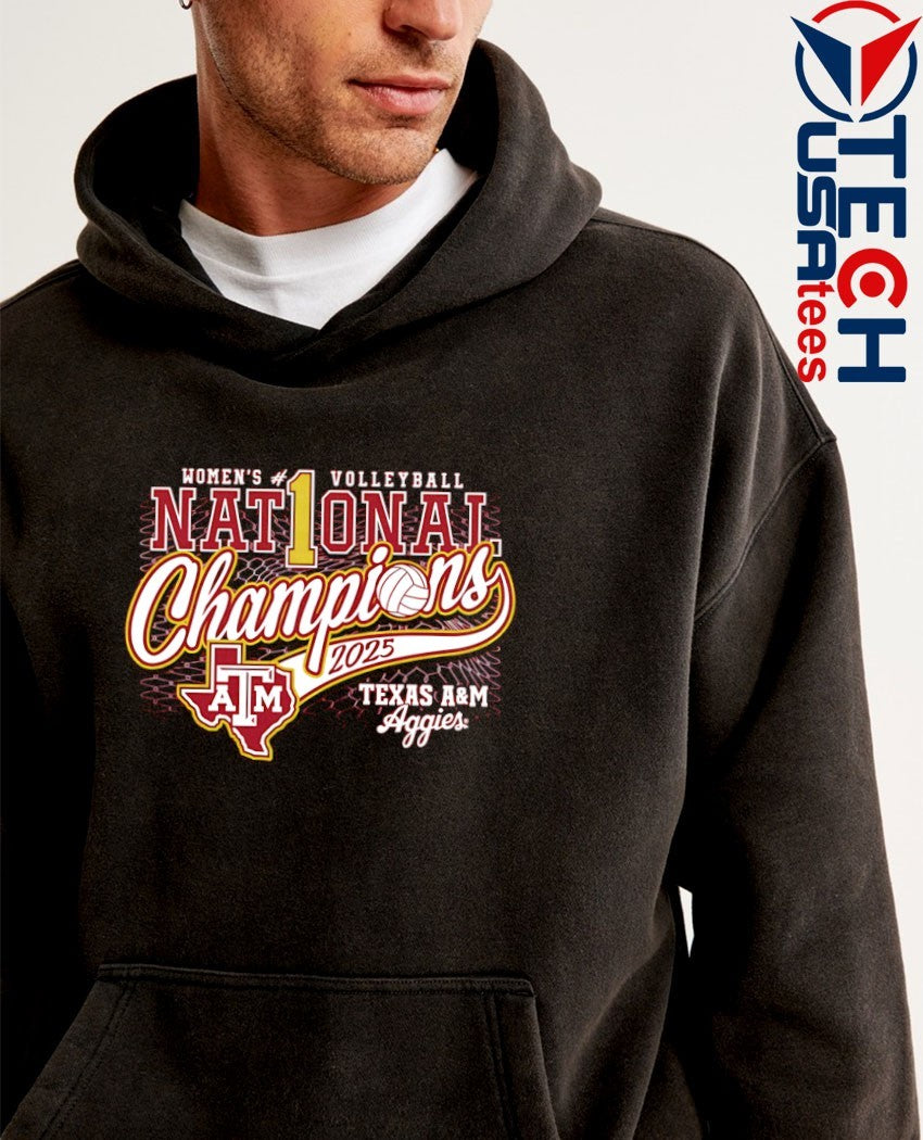 Texas A and M Aggies 2025 Women’s Volleyball National Champions logo shirt
