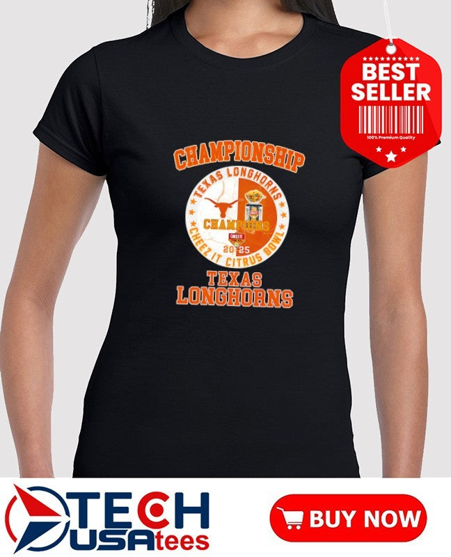 Texas Longhorns 2025 Cheez-It Citrus Bowl Champions logo shirt