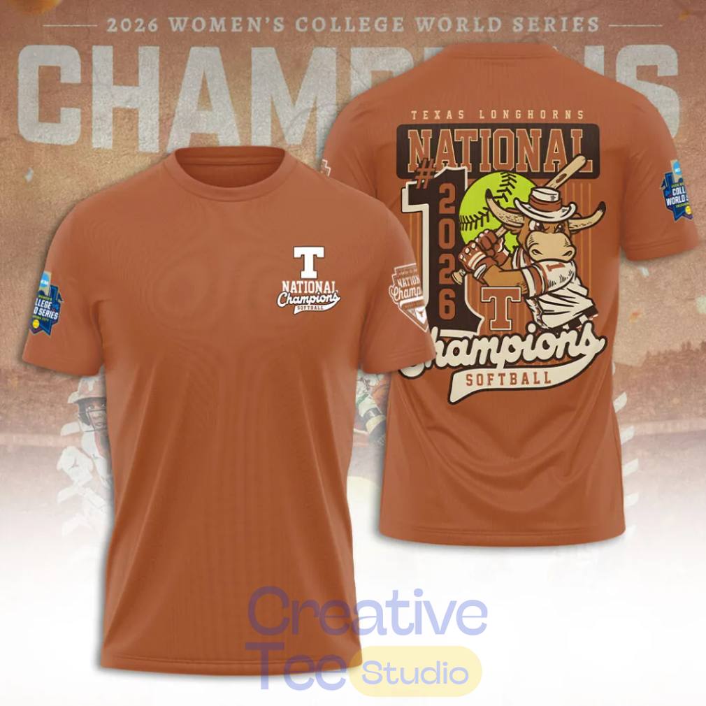 Texas Longhorns 2026 NCAA Softball Women’s College World Series Back To Back Champions T-Shirt