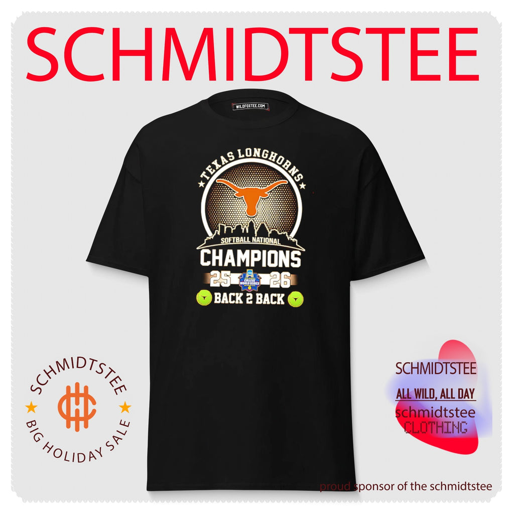 Texas Longhorns 2026 NCAA Women’s Softball National Champions Back 2 back skyline shirt