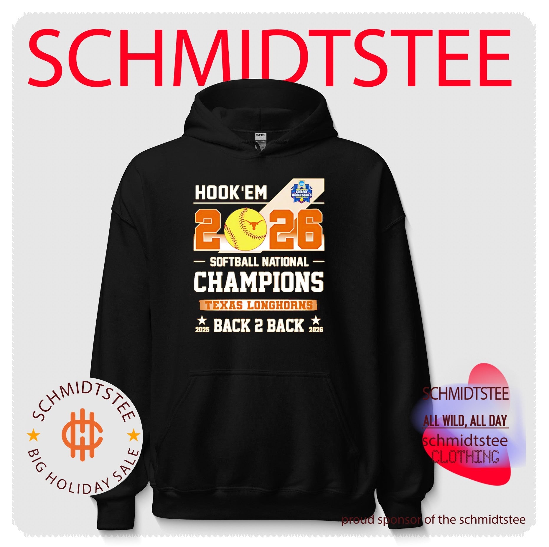 Texas Longhorns 2026 NCAA Women’s Softball National Champions Hook ‘Em Back to back shirt