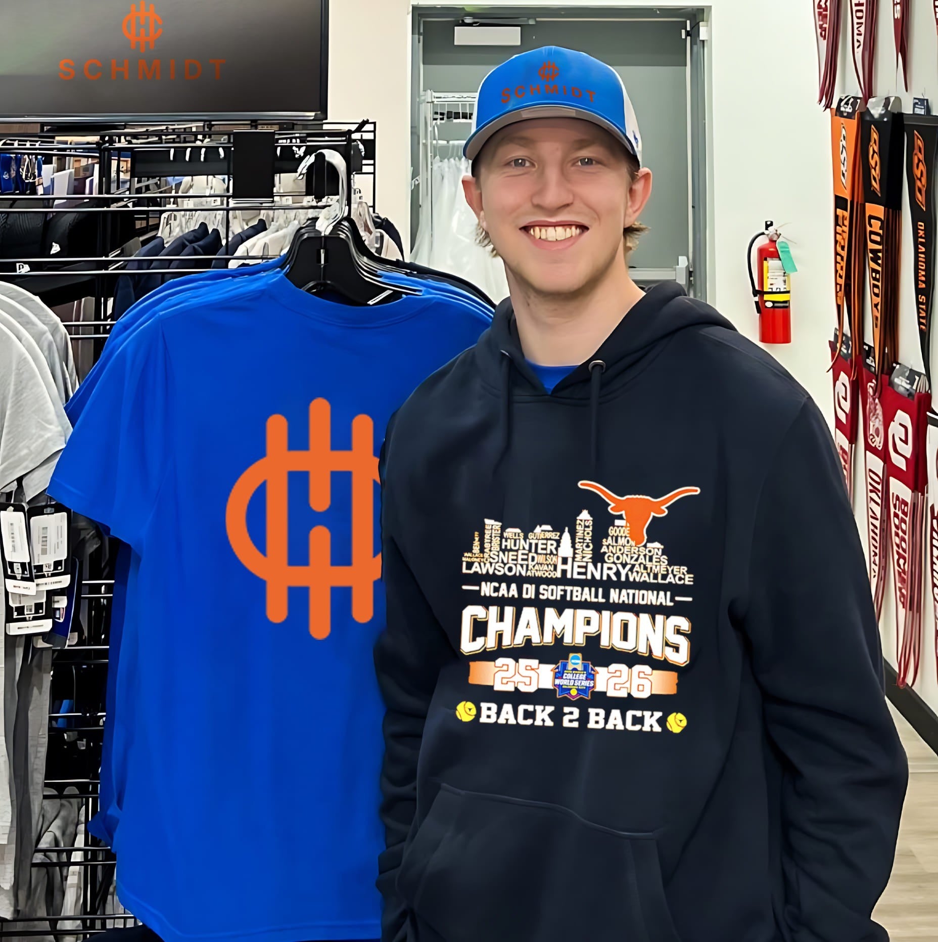 Texas Longhorns 2026 NCAA Women’s Softball National Champions back to back name skyline shirt