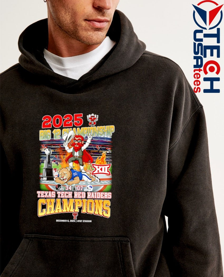 Texas Tech Red Raiders 2025 Big 12 Championship defeat mascot hirt