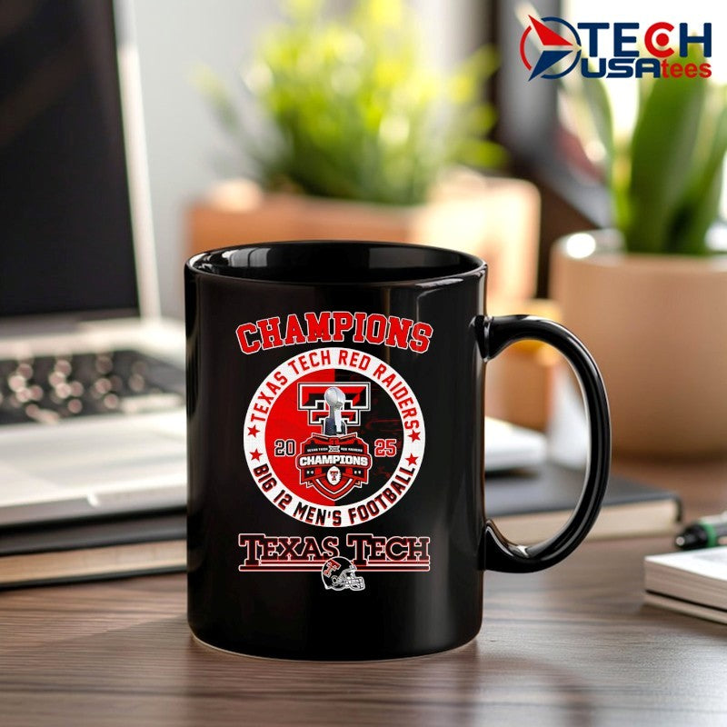 Texas Tech Red Raiders 2025 Big 12 Men’s Football Champions logo shirt