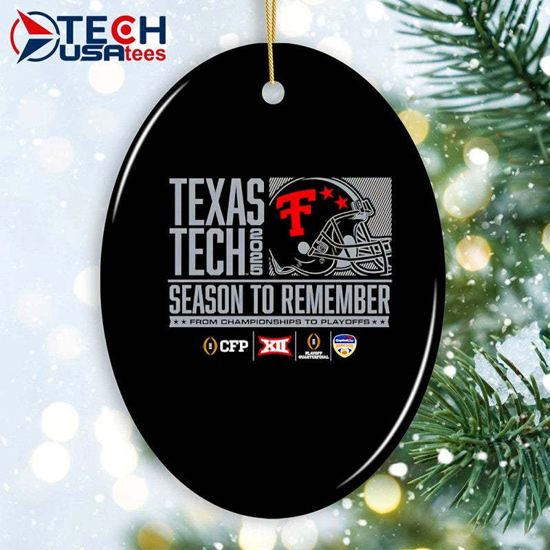 Texas Tech Red Raiders Football 2025 CFP Season To Remember helmet shirt