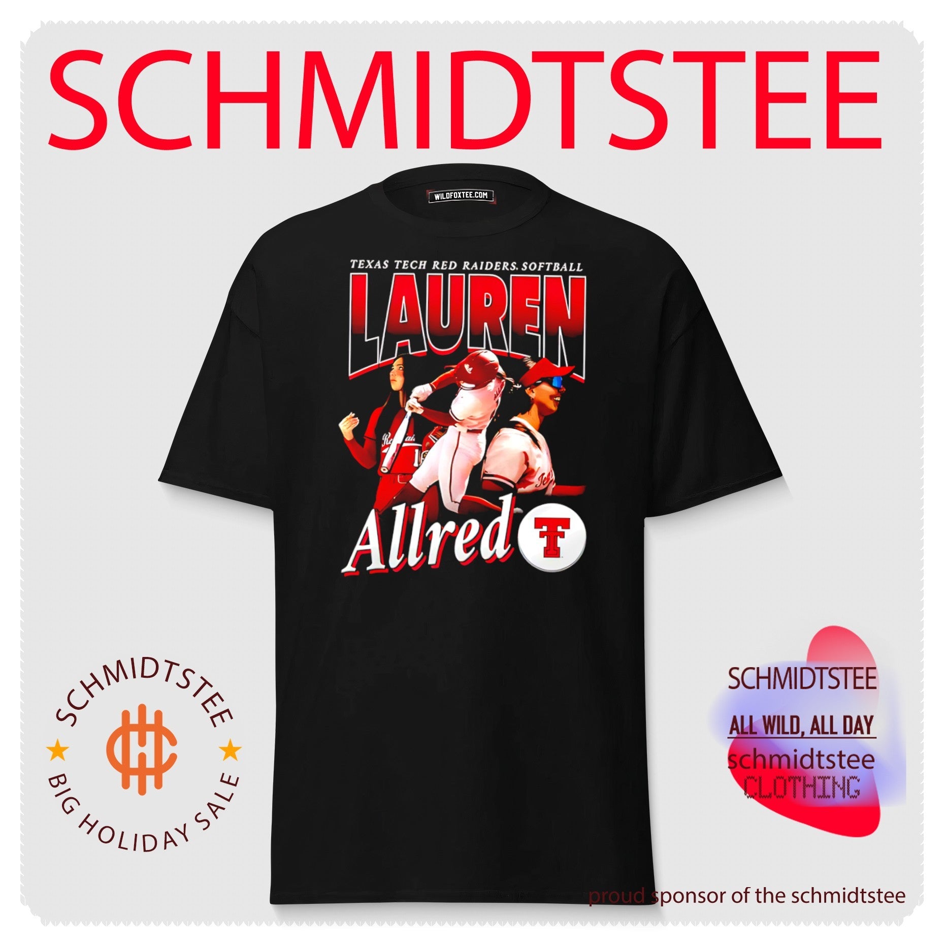 Texas Tech Red Raiders Softball Lauren Allred illustration shirt