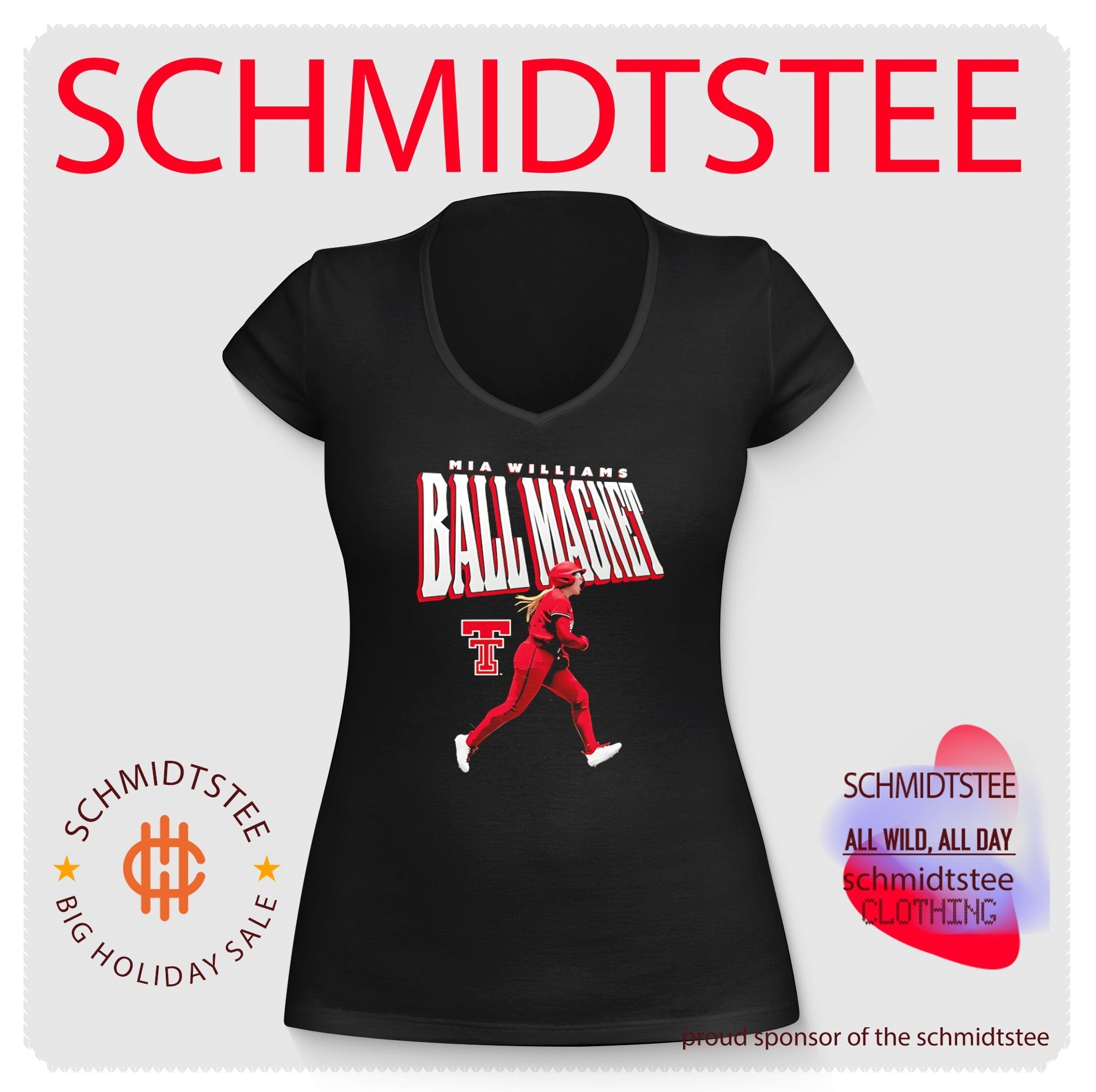 Texas Tech Softball Mia Williams ball magnet illustration shirt