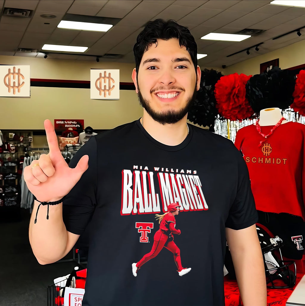 Texas Tech Softball Mia Williams ball magnet illustration shirt