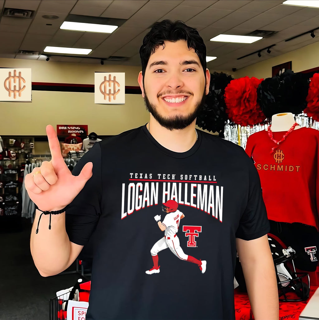 Texas Tech softball Logan Halleman illustration shirt