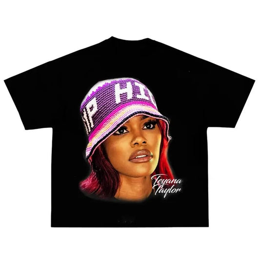 Teyanaaa Taylor Tee, Graphic Tee Iconic Style for Rap Fans