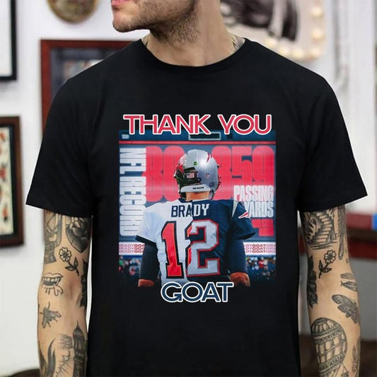 Thank You Tom Brady 12 Goat Shirt - Trends Bedding