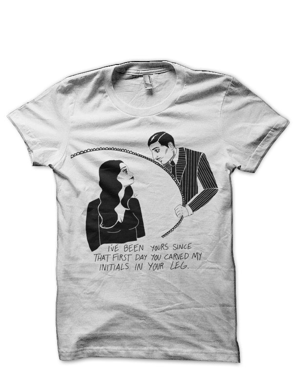 Morticia and Gomez White T-Shirt Hoodie, Sweatshirt | CoreVibeTees.com
