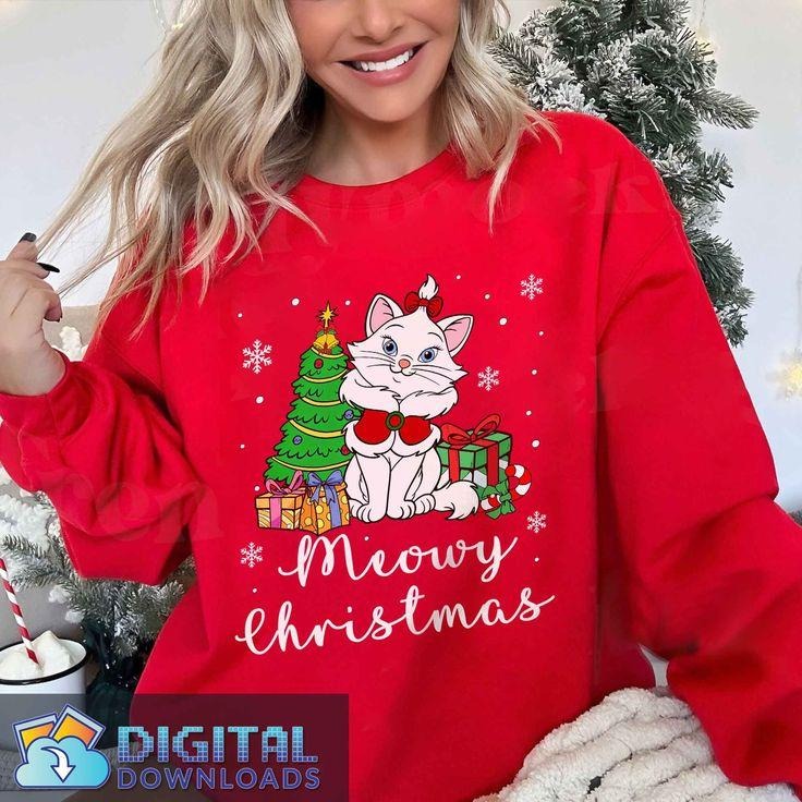The Aristocats Santa Marie Portrait Christmas png, Family Very Merry Xmas png, Family Vacation Party Gift