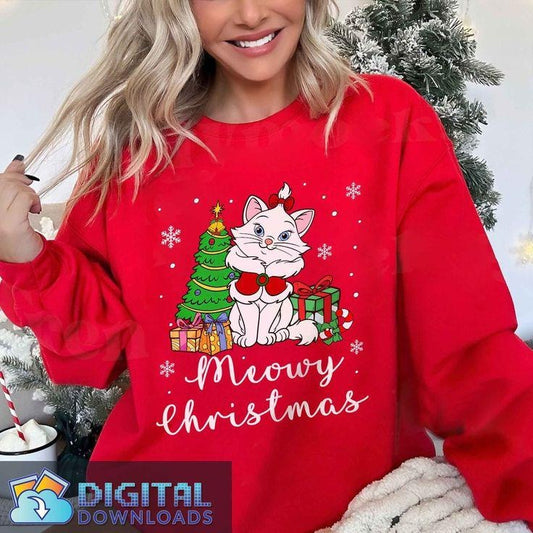 The Aristocats Santa Marie Portrait Christmas png, Family Very Merry Xmas png, Family Vacation Party Gift