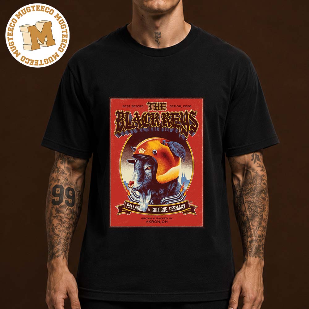 The Black Keys Cologne Germany 2026 Event Poster At Palladium On September 6 2026 Unisex T Shirt