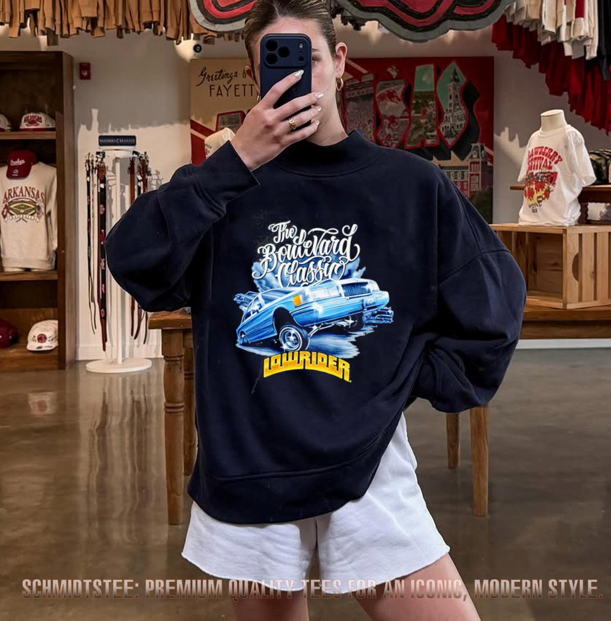 The Boulevard Classic Lowrider 1980s Chevy Caprice Impala Car Culture shirt