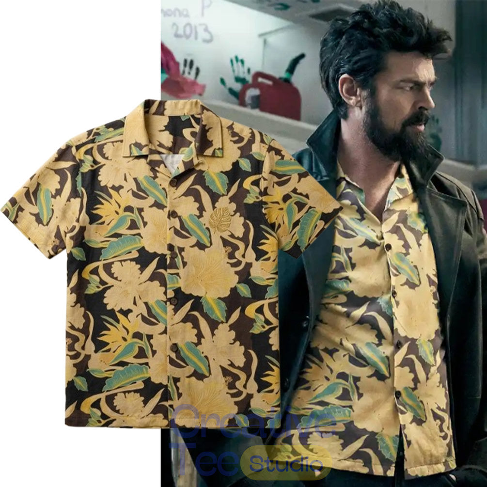 The Boys Season 5 Billy Butcher Tropical Ochre Hawaiian Shirt