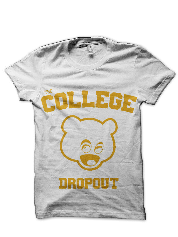 The College Dropout White T-Shirt Hoodie, Sweatshirt | CoreVibeTees.com